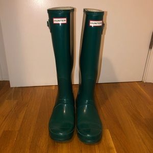Teal Hunter Tall Rainboots Size 9